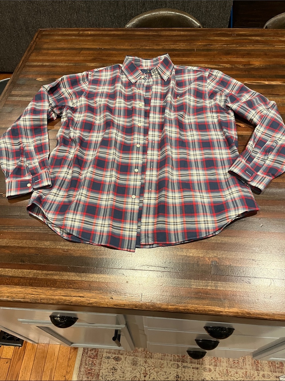 Ralph Lauren Plaid Polo XL long sleeve